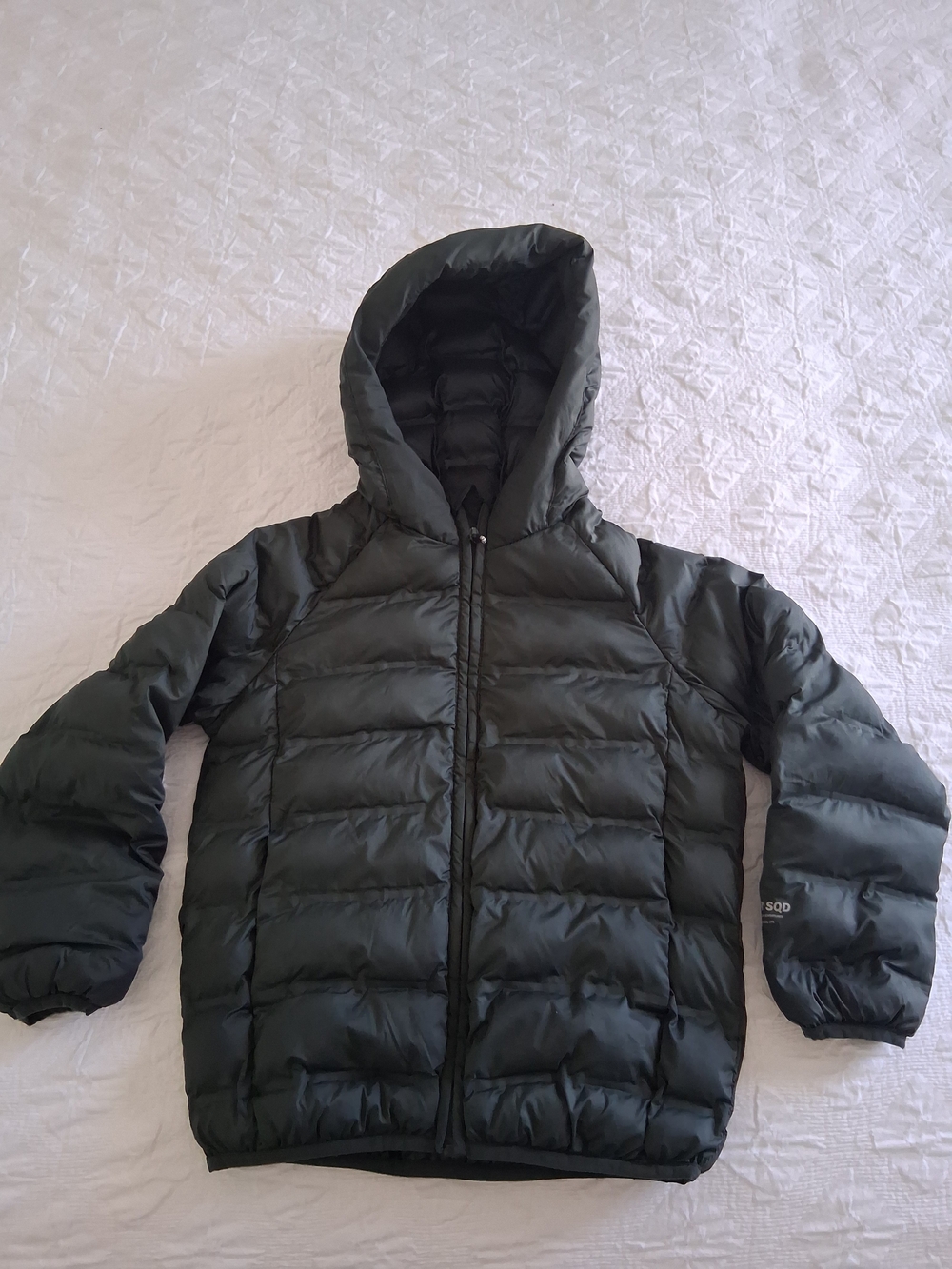 Zara Kids Boys' Hooded Ultralight Water Repellant Puffer Jacket Green 8-9 Years